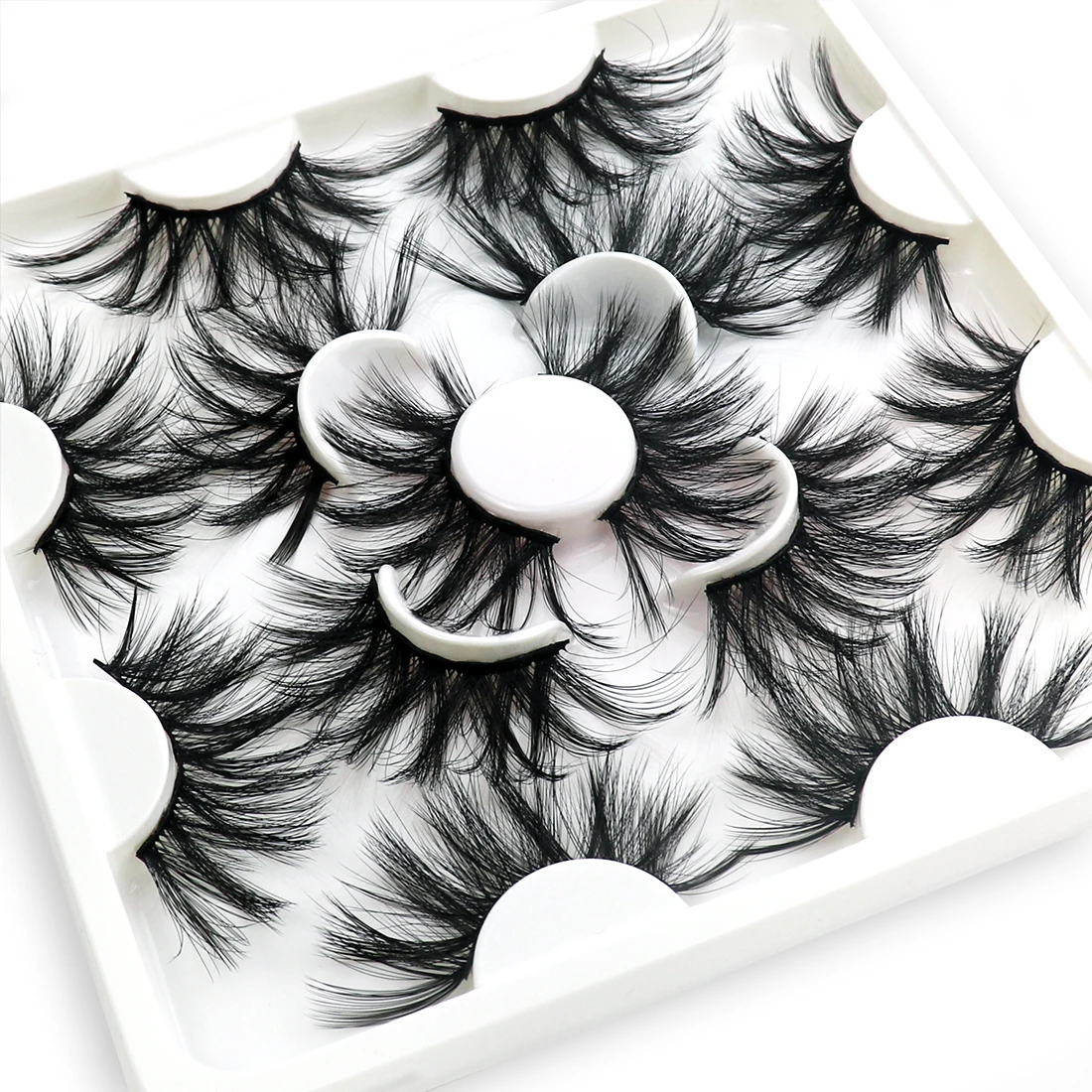 5/7 pairs 25mm lashes thick and delicate false eyelashes handmade mink eyelashes 3D dramatic eyelashes eyelash extensions