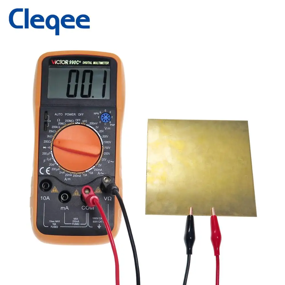 Cleqee P1044 5PCS 4mm Stackable Banana Plug To Copper Alligator Clip Test Lead kit Durable Test Cable for Multimeter 1M