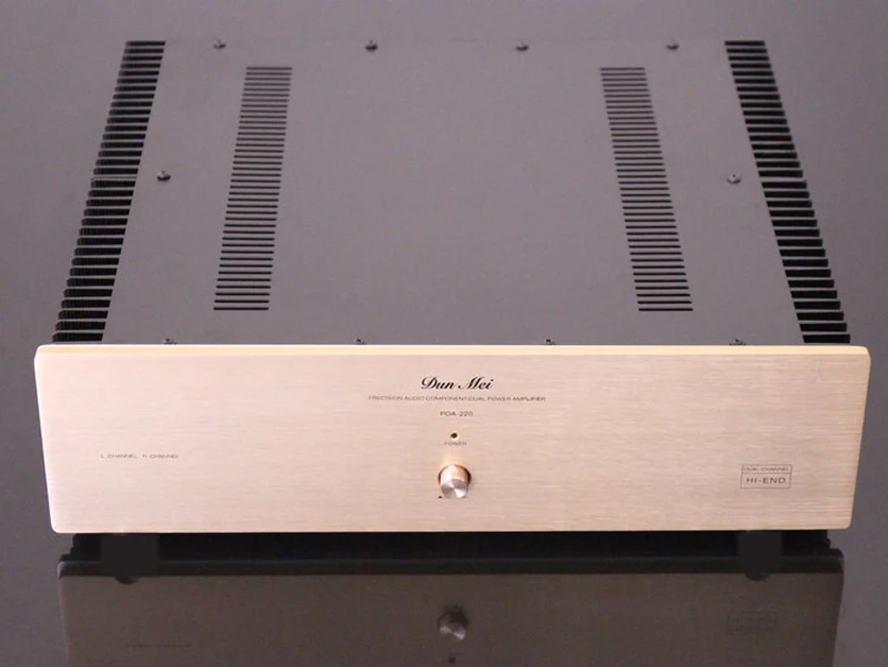 KYYSLB 435*390*120mm Pure Post Transistor Amplifier Chassis Box House DIY Enclosure with Cooling Holes Amplifier Case Shell