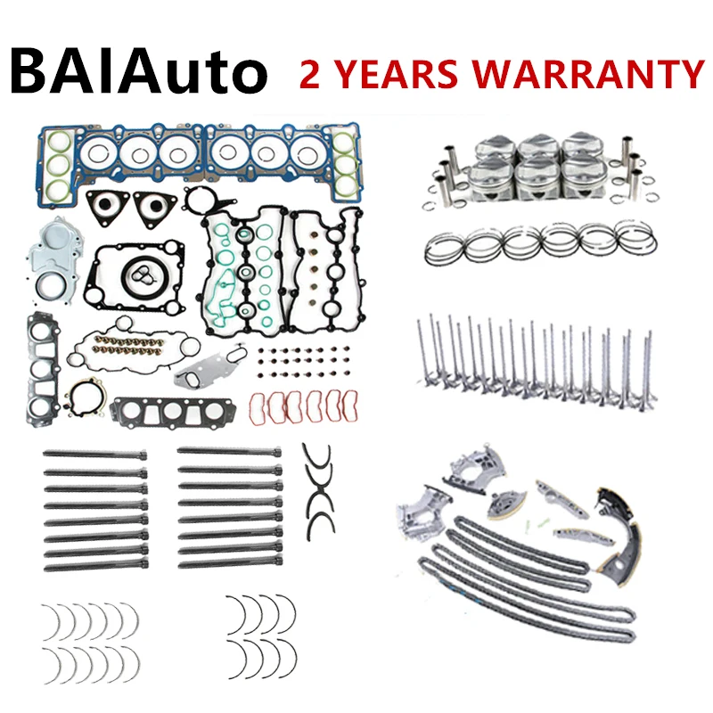 

06E105561A 06E103149AG V6 3.0T NEW Engine Rebuilding&Piston/Piston Rings Set For VW Touareg Audi A4 A5 S5 A6 A8 Q7 06E103483Q