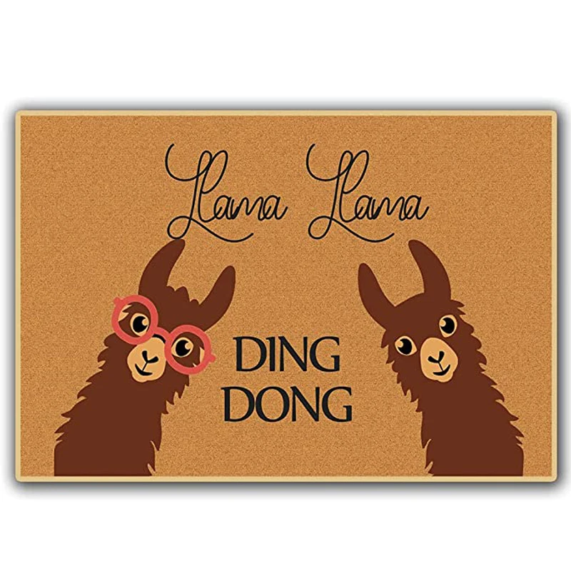 Llama Llama Ding Dong Doormat Custom Doormat Funny Doormat Farmhouse Doormat Housewarming Gift Monogram Doormat