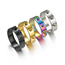 Self-defense Stainless Steel Ring Punk Style Men's and Women's Thorn Jewelry Joyas para hombres y mujeres Student Rings