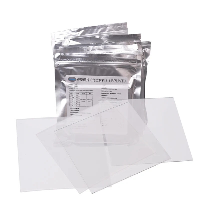 Imagem -02 - Folha de Material Termoformador Tala Dental Dentadura Oral Modelo Molde Fatia Vácuo Formando Duro 127x127 mm Bolsa 1.5 mm