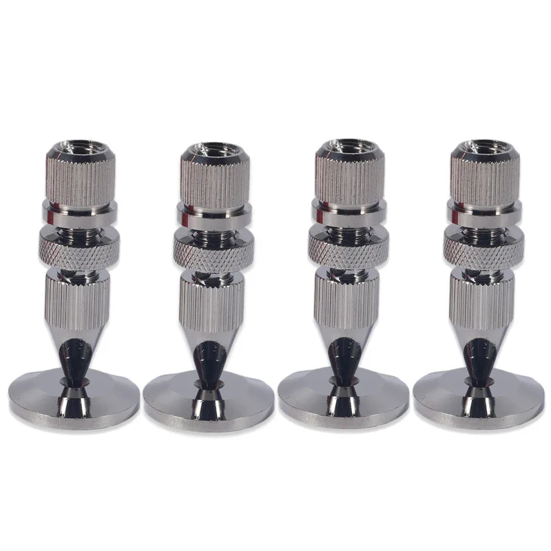 4PCS M8x44 구리 스피커 댐핑 스파이크 증폭기 충격 방지 절연 스탠드 피트 콘 네일베이스 패드 # 2