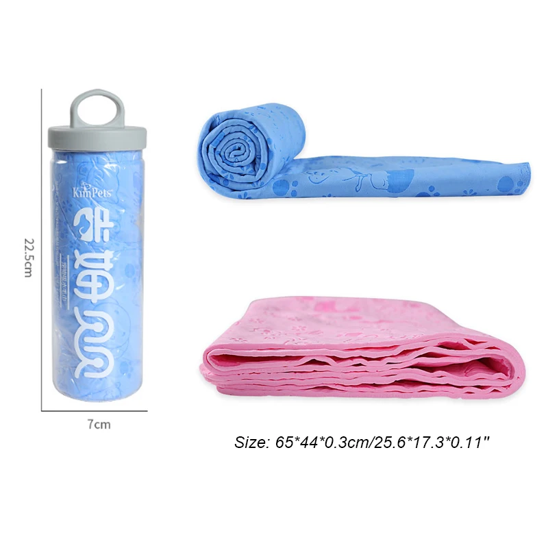 Pet supplies Dog Bath synthetic deerskin Strong water absorption Dogs Printed bath towel Hair Dry Towel Easy Cleaning Wipes