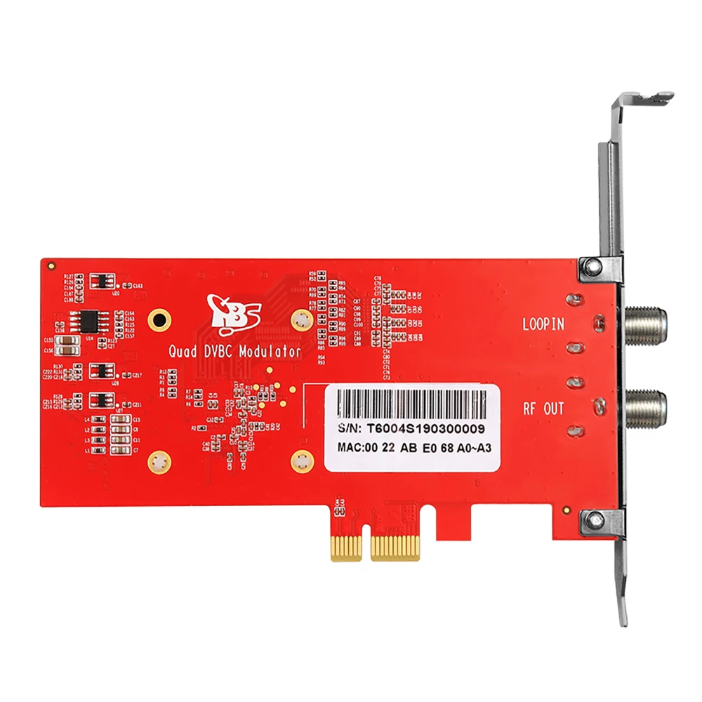 TBS6004 DVB-C 4 QAM PCIe 카드 DVB-C 신호 발생기 DVB-C 변조기 PCIe 카드 비디오 방송