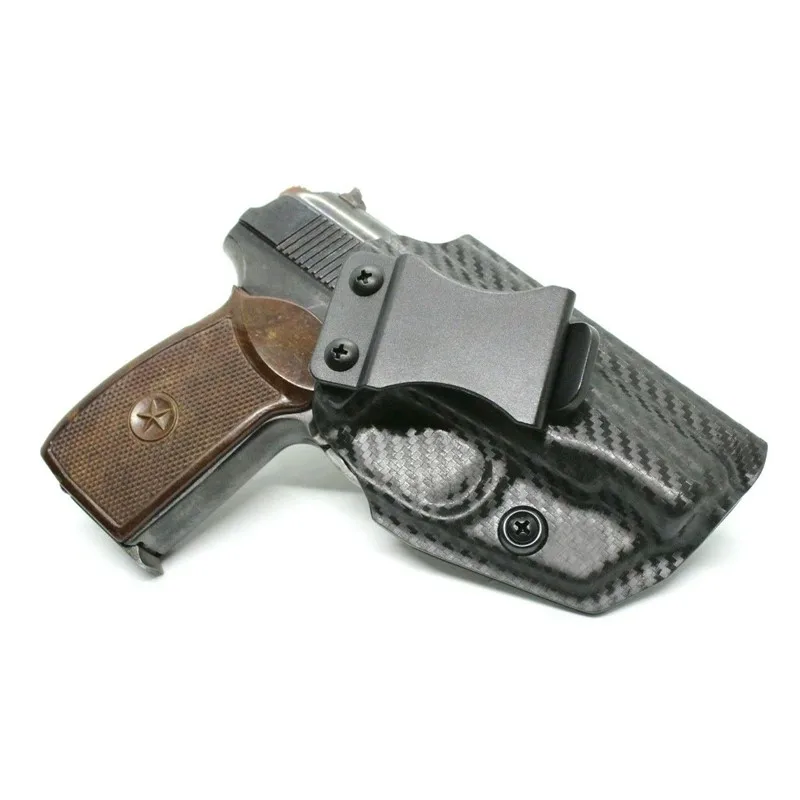 Carbon Fiber Concealment Kydex Internal Inside the Waistband Holster For Makarov Макаров ПМ 9x18mm Concealed Carry Belt Clip