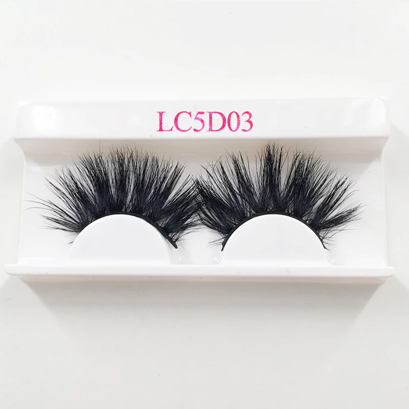 10 Pieces a Lot 25mm 5D Mink Eyelashes Free Packaging Marble Paper Box