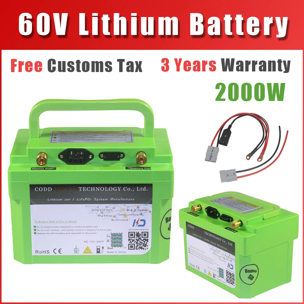 

60V 1000W 2000W 3000W Scooter Motorcycle electric bike battery