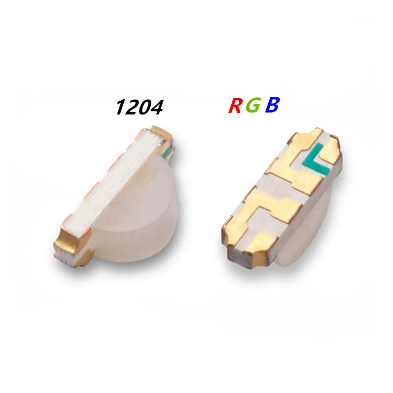 50PCS 1204 SMD LED RGB Red+Green+Blue 3210 Full Color LED 1206 Common Cathode / Common Anode 1615 1.8-2.0v 20mA 3.2*1.0MM