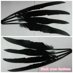 15pcs Halloween Party Event Black Crow Feather Bar Decoration Supplies Crafts Jewelry Making Length 30-35cm