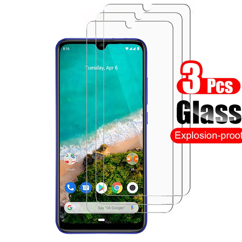 3 Stuks Voor Xiaomi Mi A3 MiA3 Gehard Glas Screen Protector Shield Voor Xiaomi Mi A3 Beschermende Glas Film 9H 0.26mm