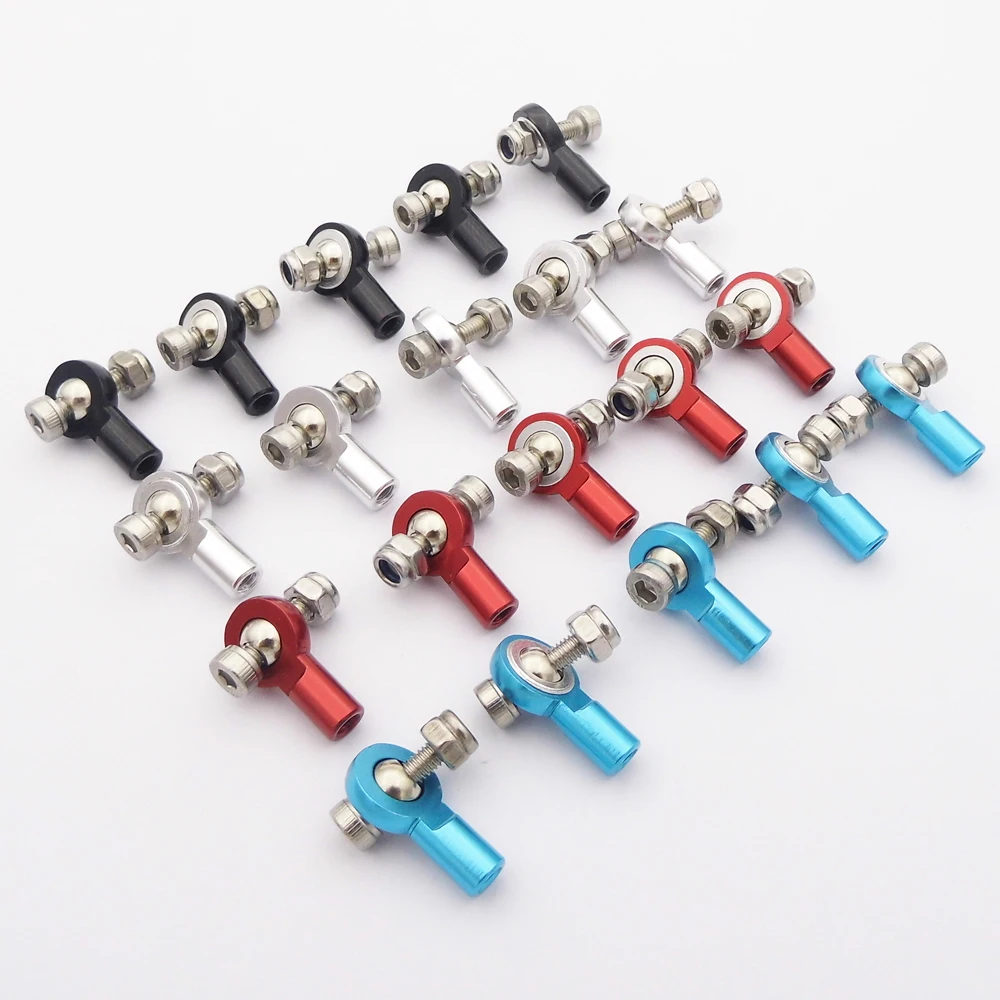 10PCS M3 Metall Verknüpfung Ende 3mm Spurstangenkopf Ball Kopf Joint Adapter für RC Auto Lkw Crawler AXIAL Tamiya HSP Hubschrauber Boot