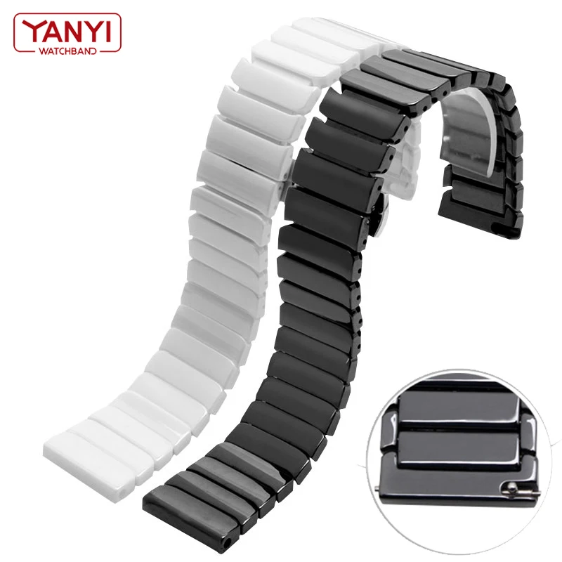 السيراميك حزام ساعة 16 مللي متر سوار حزام الساعات 20 مللي متر 22 مللي متر لهواوي سامسونج الإفراج السريع شريط المعصم الفرقة 18 مللي متر حزام ساعة