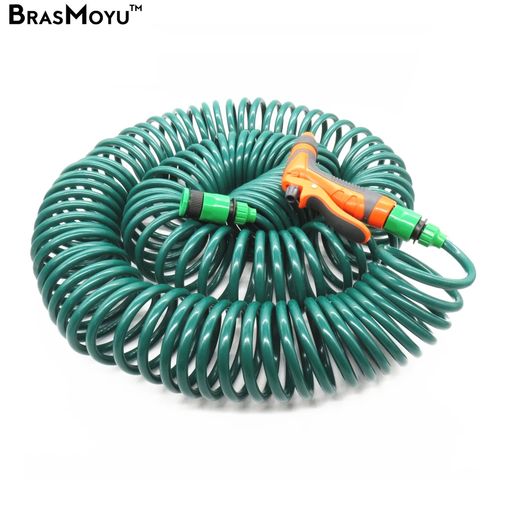 

30M (100FT) Retractable Coil Magic Flexible Garden Water Hose For Car Hose Pipe Plastic Hoses garden Watering with Spray Guns