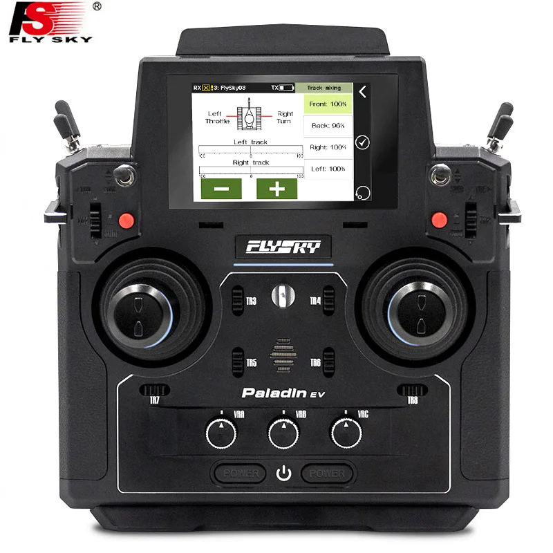 Flysky 2.4G 18CH PL18EV Transmitter Radio System w/ FGR12B FGR8B Receiver 3.5Inch TFT Touch Screen For RC Boat Car Tank Model