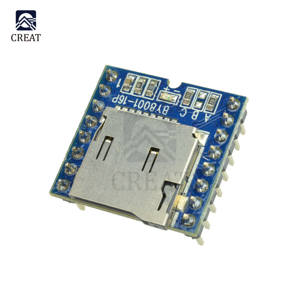 BY8001-16P MP3 Player Moudle supporto per Micro SD TF Card kit amplificatore fai da te per Arduino lettori MP3 Audio modulo Audio