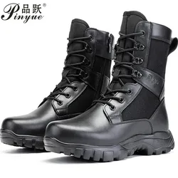 Mens Outdoor  Boots Training Hiking Hunting Climbing Breathable Waterproof Desert High Shoes punk cowboy boots