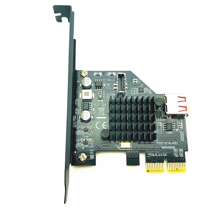 ASM3142 chip 10Gbps USB3.1 Gen 2 Type-E 20 Pin Expansion Card USB 2.0 PCI Express 3.0 X2 Adapter for Desktop PC Computer Raiser