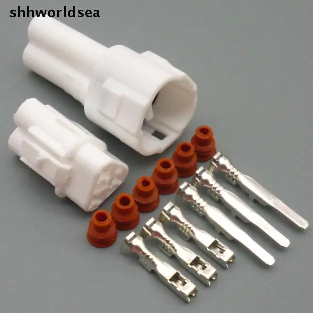 Shhworldsea Sealed Style 2.2 Series 3 pin Position Female And Male Automotive Connector plug 6187-3231 6180-3241