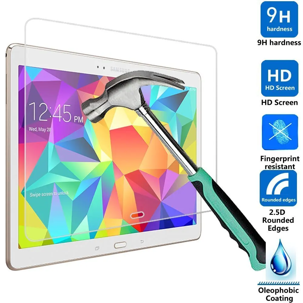 2PCS for Samsung galaxy tab S 10.5 SM-T800 SM-T805 Tempered glass screen protector 2.5D 9H 0.33 tablet front cover film