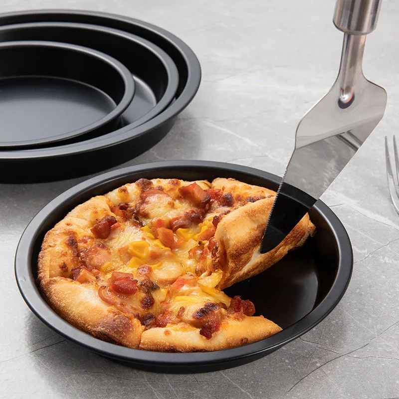 6/7/8/9/10 inch Food Level Non Stick Pizza Plate Pan Mold Tray Deep Baking Plate Pan Mold Tray