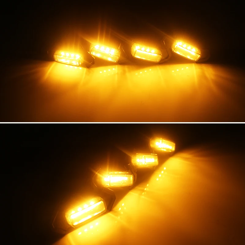 Front Grille Lighting Kit with Wiring Harness Kit For 2016-2020 Toyota Tacoma Car LED Grille Amber Lights 4Pcs/Set 12V
