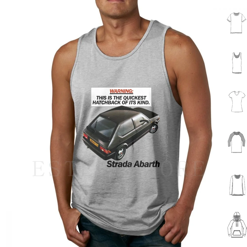Strada Abarth Camisetas sin mangas Chaleco Strada Ritmo Abarth 1970s 1980s 1990s Coches Día del Padre Deportes italianos Caliente