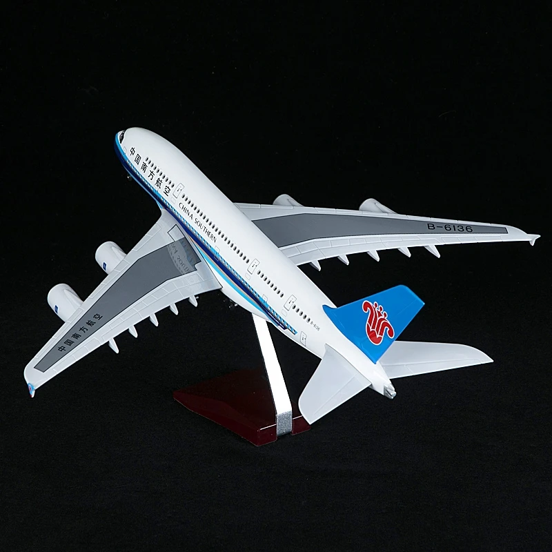 Model Pesawat Statis Besar, Boeing B777 Airbus A380 A319 dengan Roda, Panjang 47 Cm, Aksesori Pesawat, Av