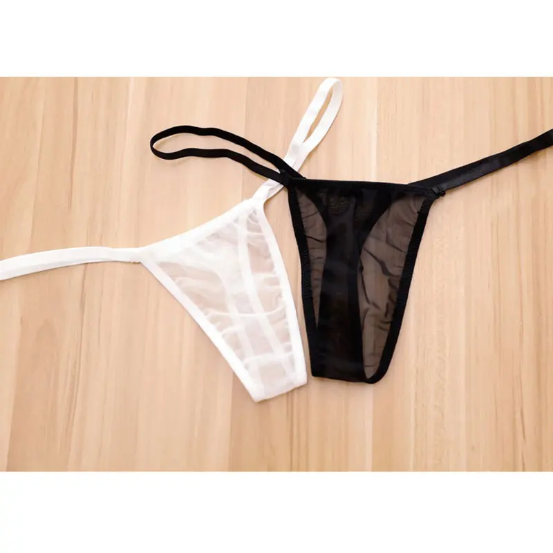 

Women Sexy Panties Transparent net Yarn Mini Ultra Low Waist Super Thin Thong Sheer Underwear Sex Appeal Ladies' Undergarments