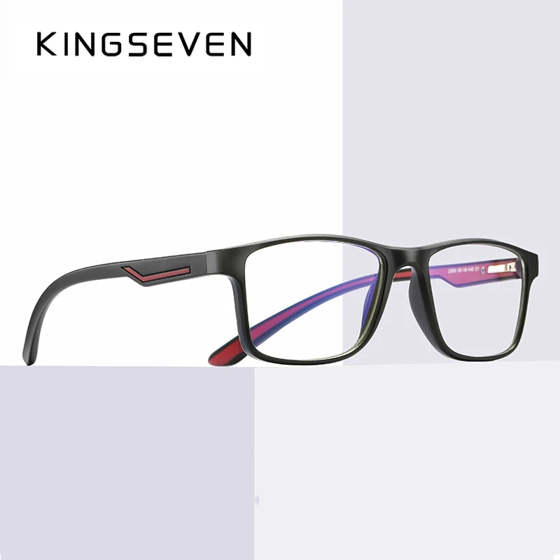 

KINGSEVEN 2021 TR90 Fashion Trending Blue Light Blocking Glasses Men Myopia Prescription Optical Eyeglasses