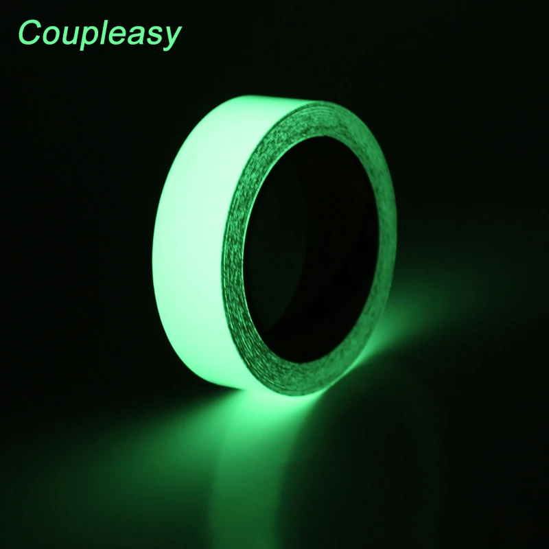 5Pcs/Lot 9 Sizes Self-adhesive Luminous Tape Strip Glow In The Dark Green Home Decor Used on Concrete Floors Stair Treads Risers