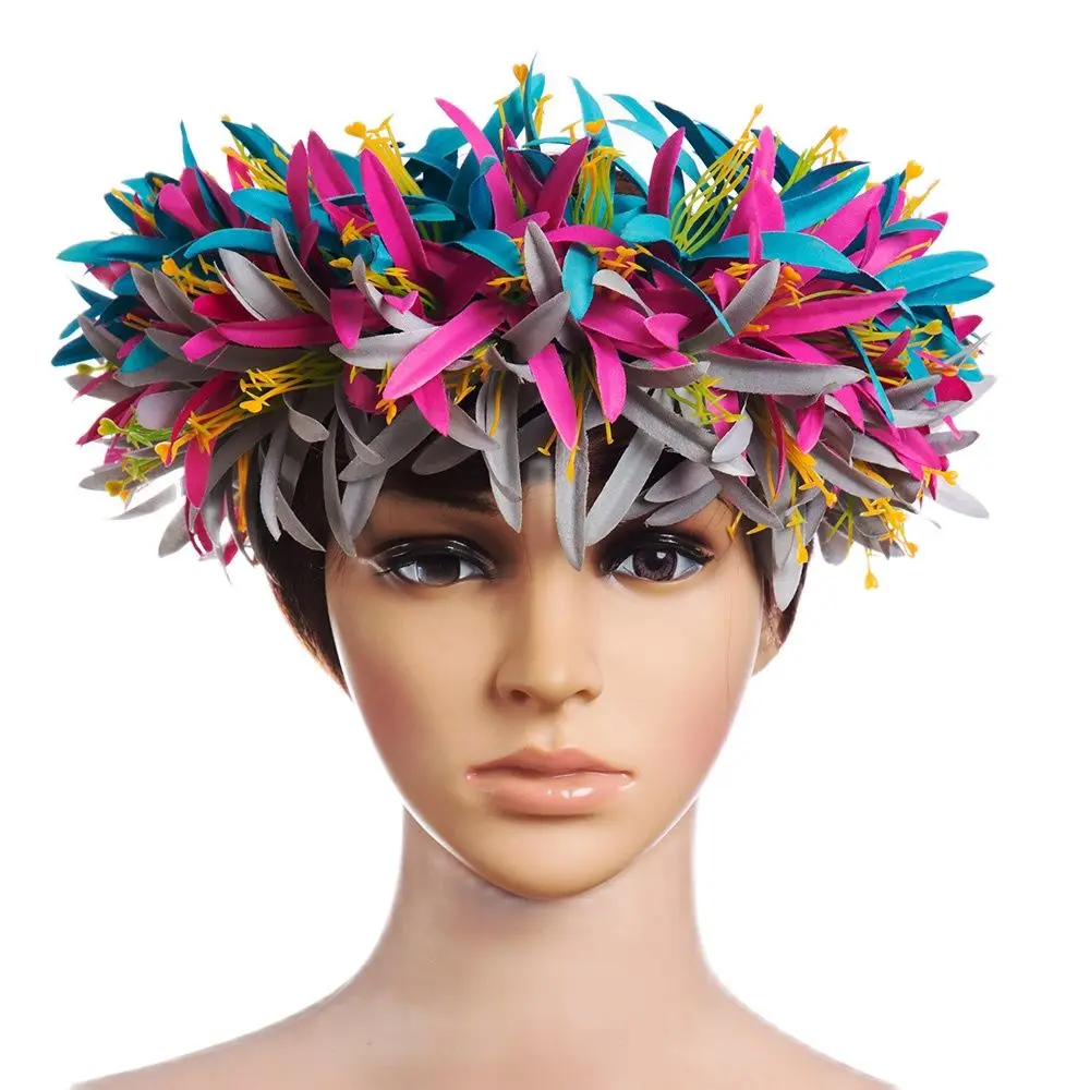 

MIXED COLOR Free Shipping HK00028-C 30pcs/lot 3Colors 64CM Artificial Silk Spider Lily Headband Haku Hawaii Dance Party Headwear