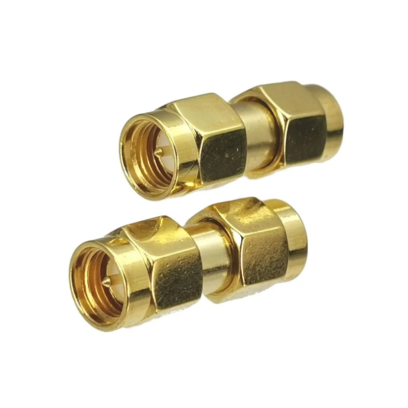 1pcs Connector Adapter SMA RP-SMA naar SMA RPSMA Stekker & Vrouwelijke Jack Rechte RF Coaxiale Converter Nieuwe Messing FJP-820