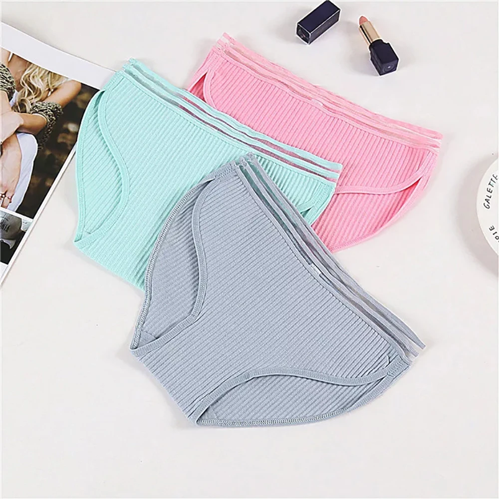 3Pcs/lot Cotton Panties For Women Underwear Female Underwear Lingerie Seamless Panty Set Women\'s Underpants Sexy Panties Briefs