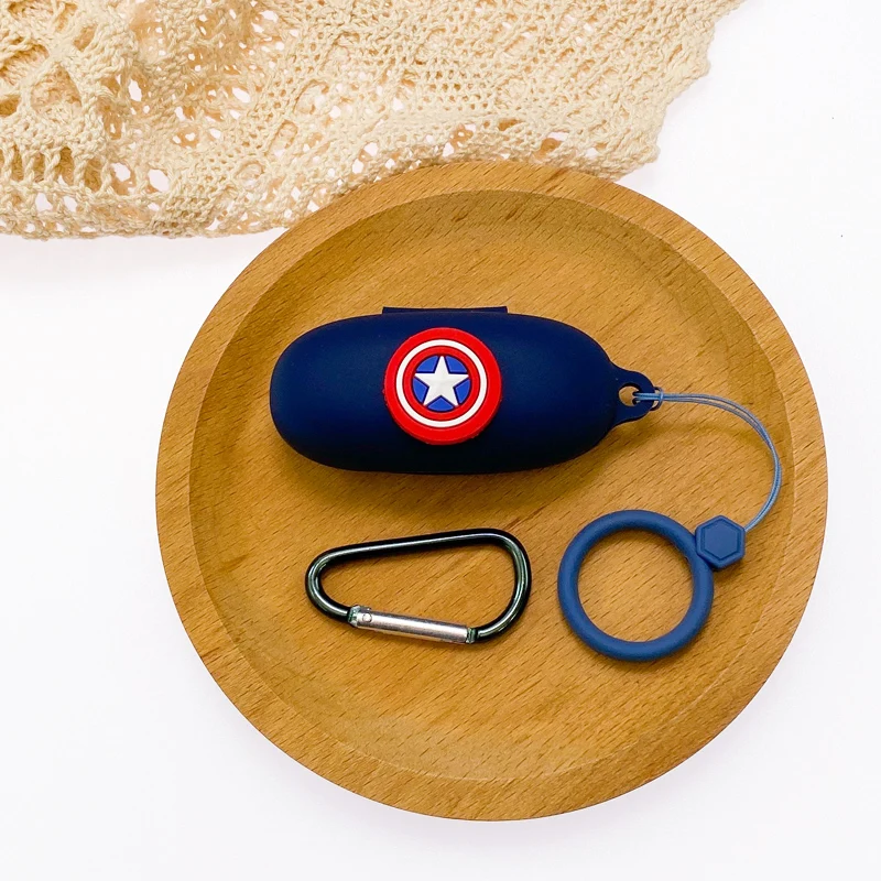 การ์ตูน Marvel หูฟังสำหรับ QCY T17ซิลิโคนหูฟังไร้สายบลูทูธสำหรับ QCY T17 Lanyard