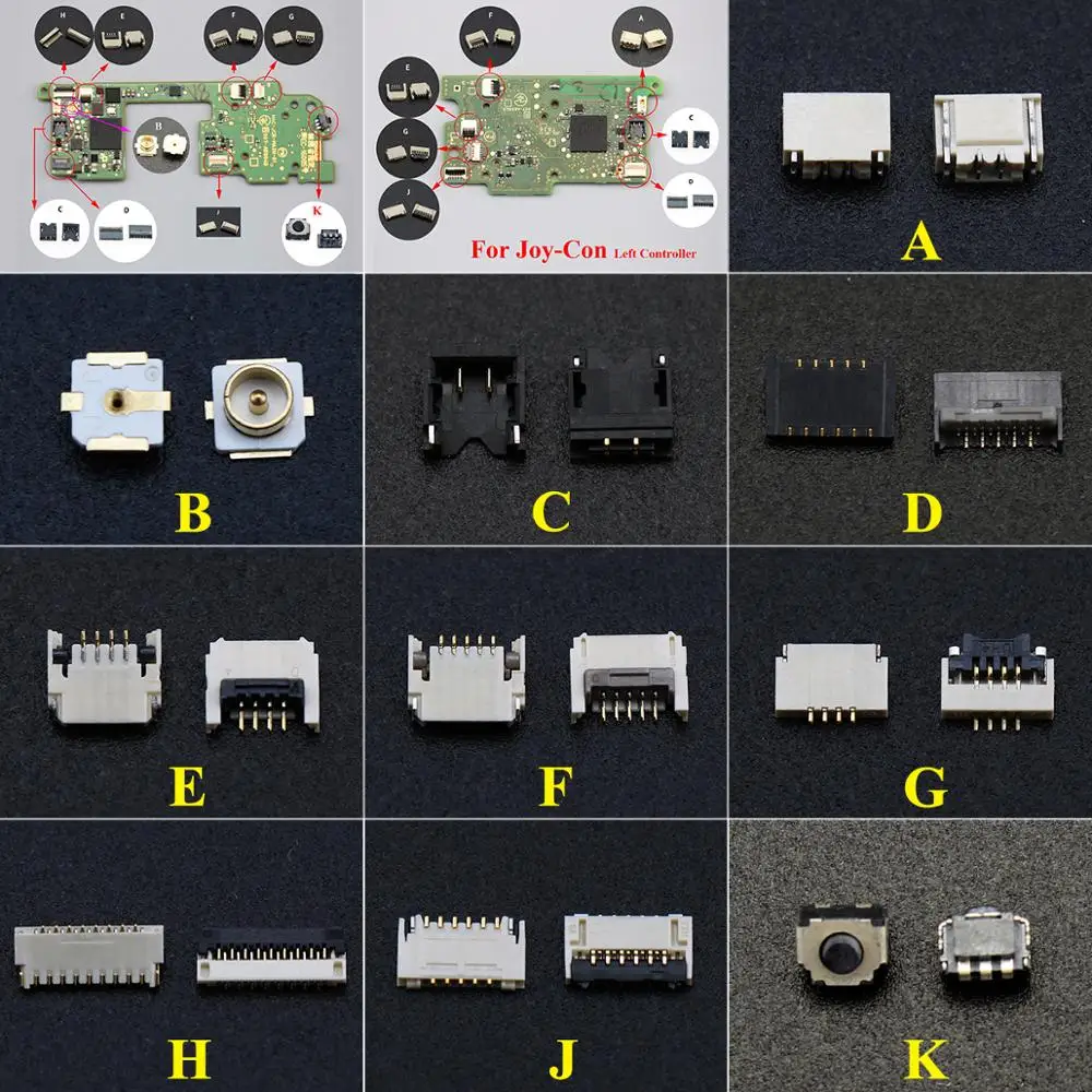 YuXi For Nintend NS Switch Console Motherboard to Touch LCD Display Screen Flex Cable Clip Ribbon Connector Socket