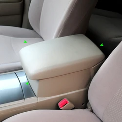 Car Accessories Microfiber Leather Center Console Lid Armrest Box Cover Trim For Toyota Highlander 2009 - 2014 elastic band type