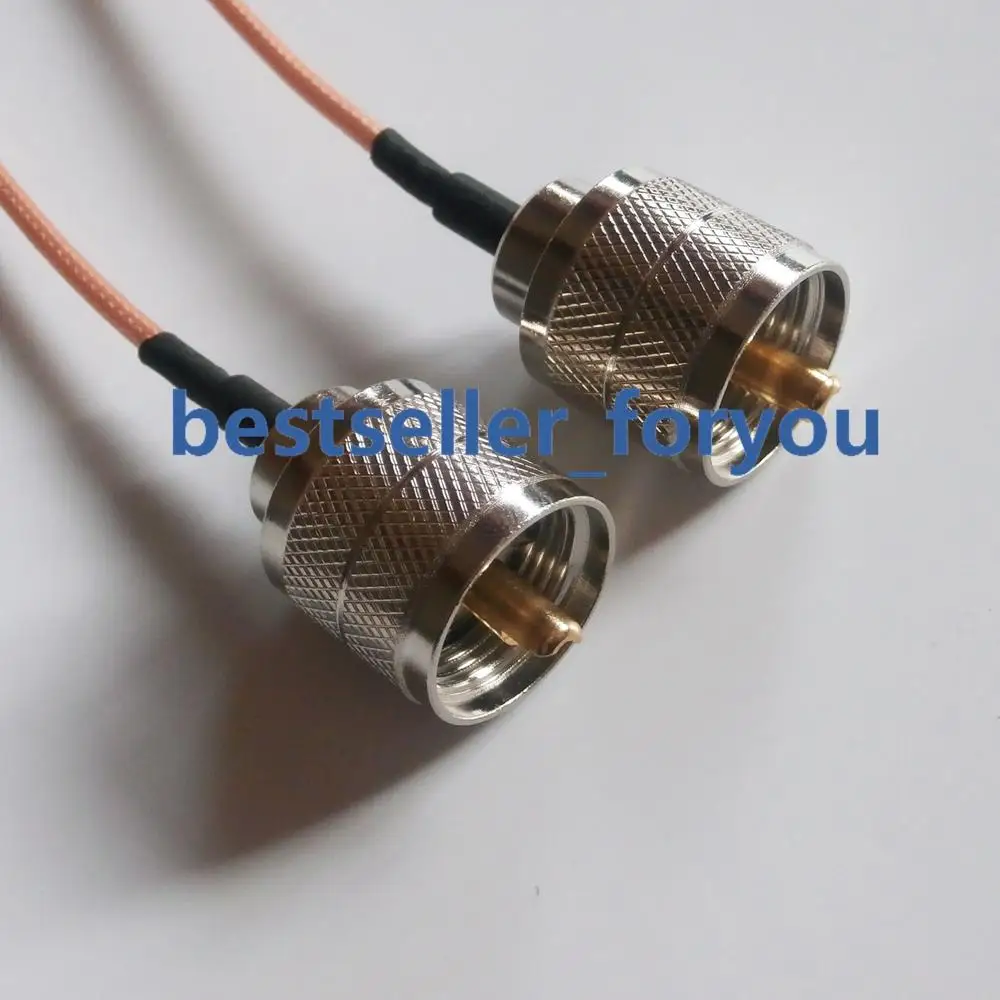 UHF Male PL259 To UHF Male Pigtail Cable RG316 30cm 12" For Wireless Router