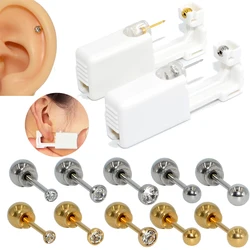1PC Einweg Sterile Ohr Piercing Einheit Knorpel Tragus Helix Piercing Pistole KEIN SCHMERZ Piercer Werkzeug mit Sicheren Ball schnalle Set