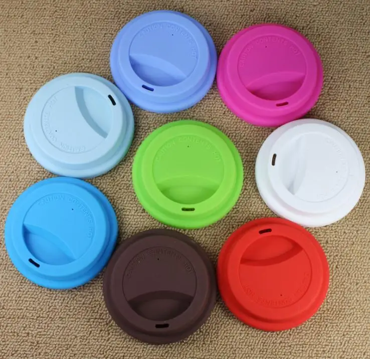 

9cm Silicone Cup Lids Anti Dust Spill Proof Food Grade Silicone Replacement Coffee Mug Cover Milk Tea Cup Airtight Seal Lids SN