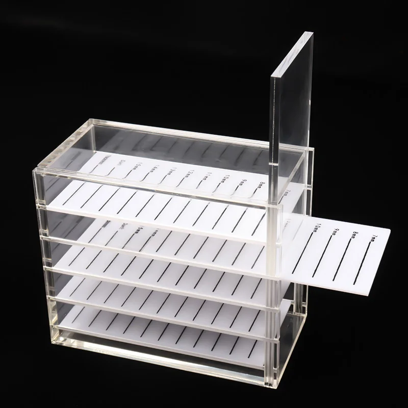 Display Stand Organizer Box for Eyelashes Storage Box, Glue Pallet, Extensão dos cílios, Ferramentas de maquiagem, Hot, 5 camadas, 10 camadas