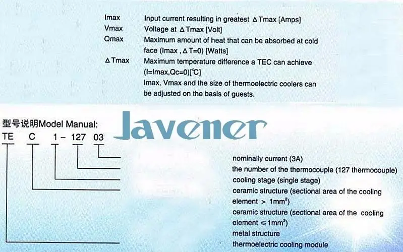 TEC3-22908 Heatsink Thermoelectric Cooler Peltier Cooling Plate 12V 8A Refrigeration Module