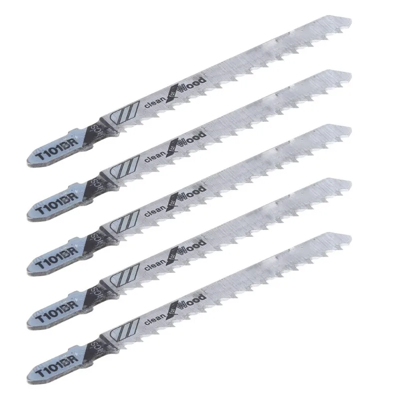 5pcs Workshop Jig Saw Blades Supplies HCS 101BR T-Shank Jigsaw Blades 100mm / 4 \