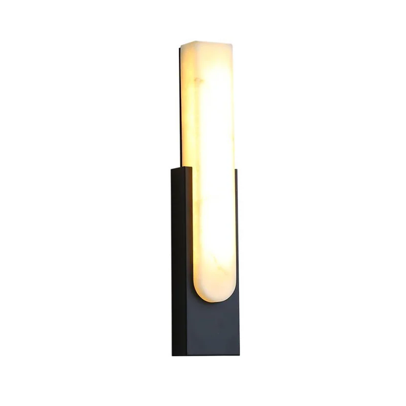 LED Marble Wall Lamp Bedside Golden Luxury Home Decor Light Nordic Living Room Bedroom Aisle Hotel Decorative Background Sconce