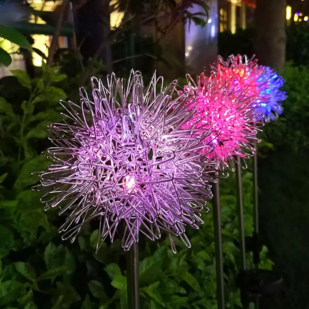 Imagem -03 - Diodo Emissor de Luz Solar ao ar Livre Dandelion Luzes Jardim Decoração Corda Lâmpada Pátio Ip65 à Prova Dip65 Água Solar Luz Lâmpadas Fadas