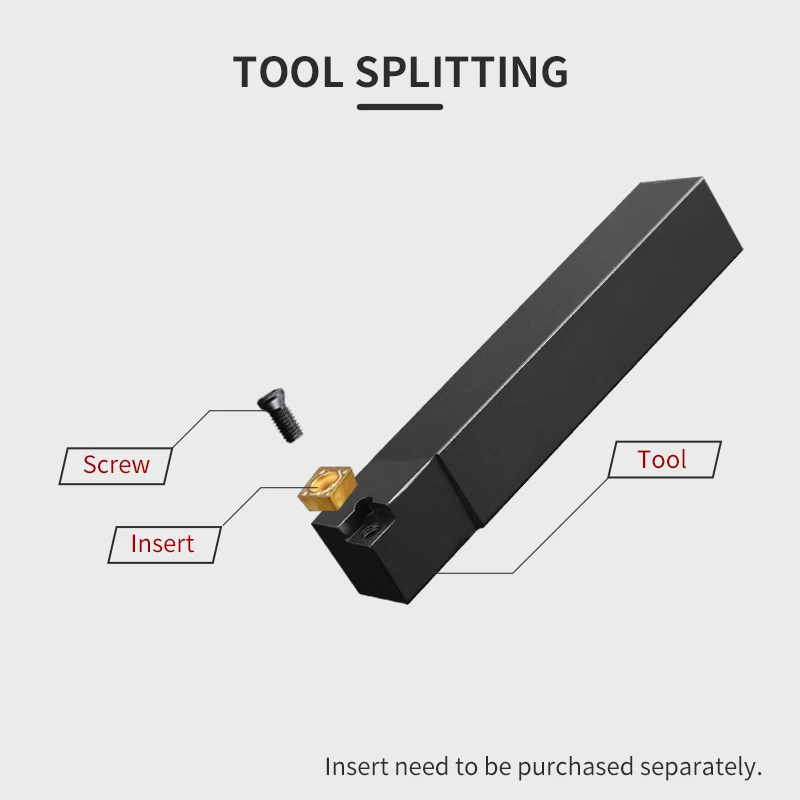 1pc SCACR2020K12 SCACL2020K12 External Turning Tool Holder CCMT Carbide Inserts Lathe CNC Cutting Tools Set