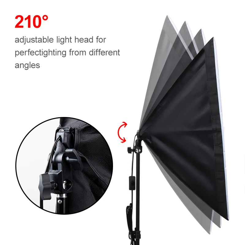 PYNSSEU 1 قطعة لينة مربع الإضاءة كيت 50x70 سنتيمتر المهنية التصوير ضوء نظام الفوتوغرافي Softbox لل استوديو الصور معدات