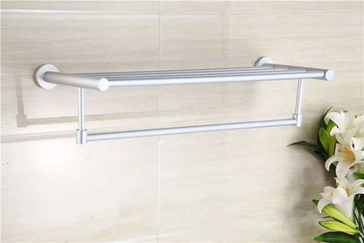 Rak Handuk Ruang Aluminium Rak Handuk Kamar Mandi Batang Rambut Dinding Gantung Rak Perangkat Keras Liontin