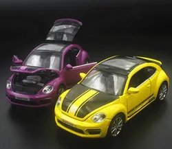 For Volkswagen Beetle 1:32 Cars Model Children Simulation Diecast Alloy Toy Metal Cars with Light and Sound Birthday Gift To Boy